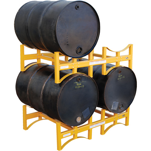 Steel Stackable Drum Rack, 2 Drums, 1600 lbs. Capacity, 45-1/2" W x 29-7/8" D x 12-3/4" H Equipment World