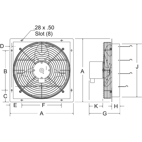 Ventilateurs d'&eacute;vacuation &agrave; volets Equipment World