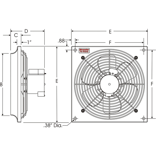 All Purpose Wall Fans, Commercial, 2 Speed, 16" Diameter Equipment World