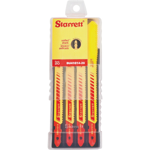 Lames pour scie sauteuse Unified Shank, Bim&eacute;tal, 4" lo, 10-14 dents par pouce Equipment World