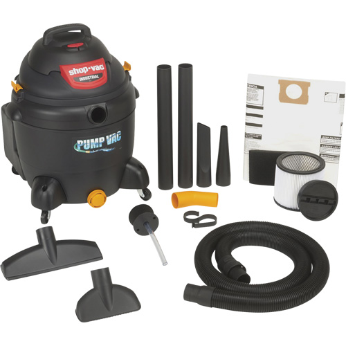 Aspirateur pour atelier avec pompe int&eacute;gr&eacute;e, Secs-humides, 6 CV, 18 gal. US (68,1 litres) Equipment World