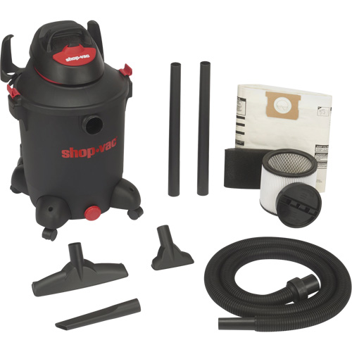 Utility Shop Vacuum, Wet-Dry, 5 HP, 10 US Gal. (37.9 Litres) Equipment World