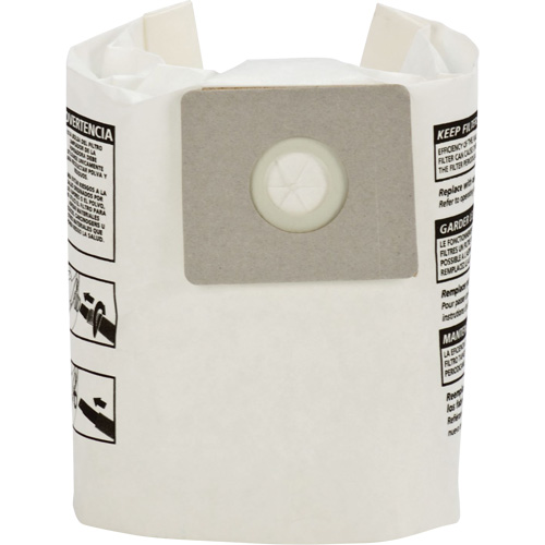 Sacs filtrants pour d&eacute;bris secs jetables de type B, 2 - 2,5 gal. US Equipment World