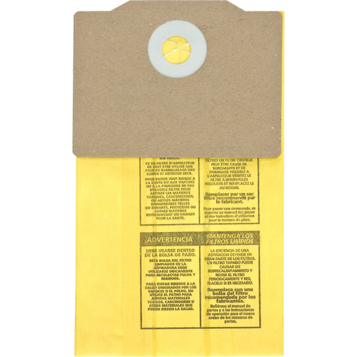 Genuine Back Pack Vacuum Collection Filter Bags, 1.75 US gal. Equipment World