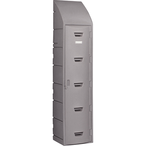 Locker, 15" x 18" x 73", Grey, Assembled Equipment World