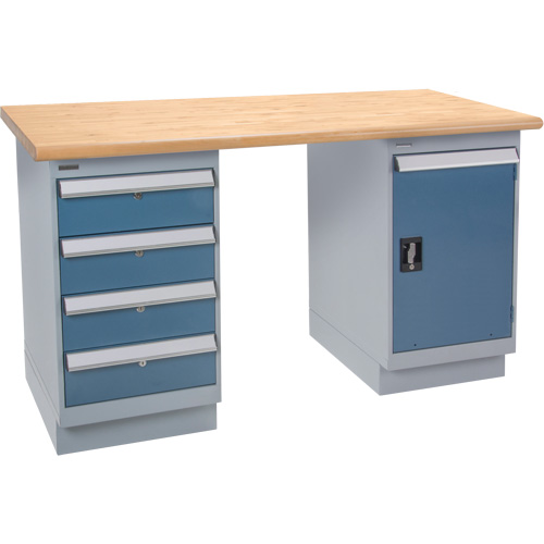 Heavy-Duty Workbench, Door & Drawers, 1500 lbs. Cap., 72" W x 36" D, 34" H Equipment World