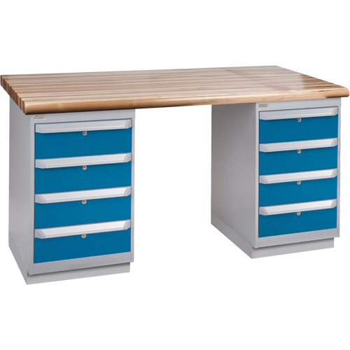 Pre-Designed Workbench, Dual Drawers, 2500 lbs. Cap., 60" W x 36" D, 34" H Equipment World