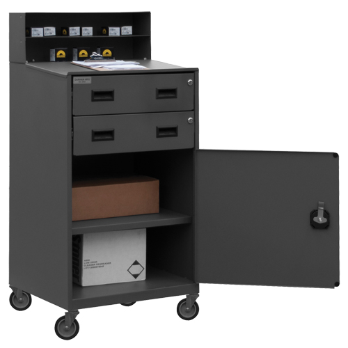 Shop Desk, 23" W x 20" D x 51" H, Grey Equipment World