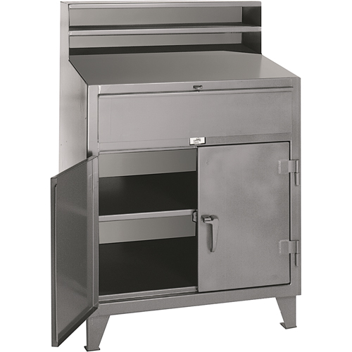 Cabinet Shop Desks, 36" W x 28" D x 54" H, Grey Equipment World