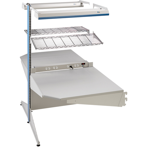 Postes de travail modulaires ergonomiques - Exemples de configurations - A-DC Ajouts de coin &agrave; deux c&ocirc;t&eacute;s, 36" la x 56" p x 84" h, Ajout de coin &agrave; deux c&ocirc;t&eacute;s Equipment World