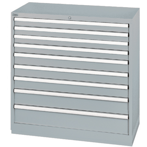 Drawer Cabinets, 9 Drawers, 40-1/4" W x 22-1/2" D x 41-3/4" H, Grey Equipment World