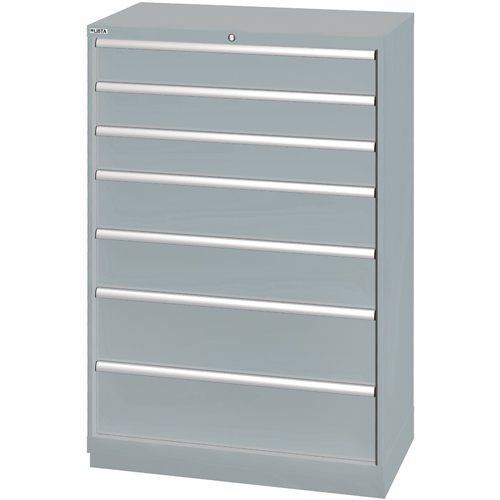 Drawer Cabinets, 7 Drawers, 40-1/4" W x 22-1/2" D x 59-1/2" H, Grey Equipment World