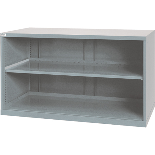 Shelf Cabinets, Steel, 33-1/2" H x 56-1/2" W x 28-1/2" D, Light Grey Equipment World