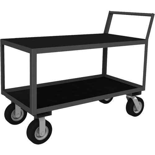 Low Profile Instrument Cart, 2 Tiers, 24-1/4" W x 39" D x 40-15/16" H, 1200 lbs. Cap. Equipment World