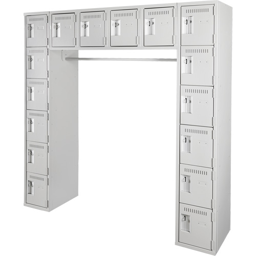 Assembled Archettes Clean Line Economy Lockers, 16 -tier, Bank of 3, 18" x 72" x 12", Steel Equipment World