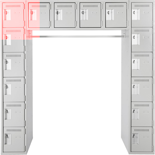 Assembled Archettes Clean Line Economy Lockers, 16 -tier, Bank of 3, 18" x 72" x 12", Steel Equipment World