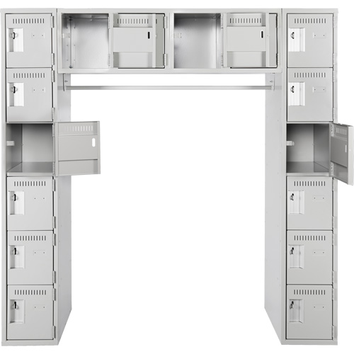Assembled Archettes Clean Line Economy Lockers, 16 -tier, Bank of 3, 18" x 72" x 12", Steel Equipment World