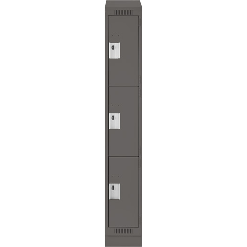 Casiers Clean Line, 3 niveaux, 12" x 18" x 82", Acier, Charbon, Rivet (assembl&eacute;) Equipment World