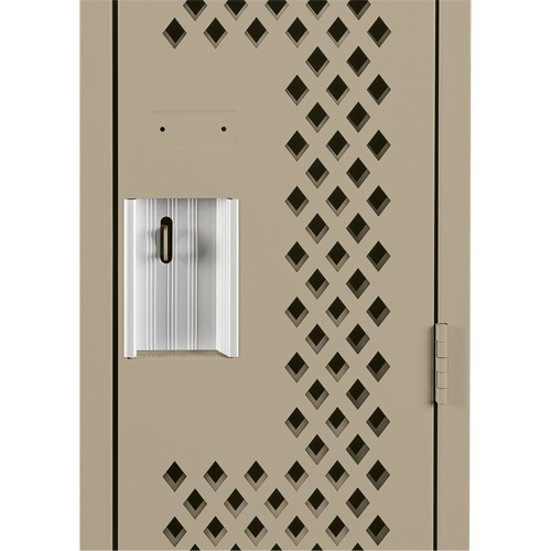 Clean Line Lockers, 12" x 12" x 72", Steel, Beige, Rivet (Assembled), Perforated Equipment World
