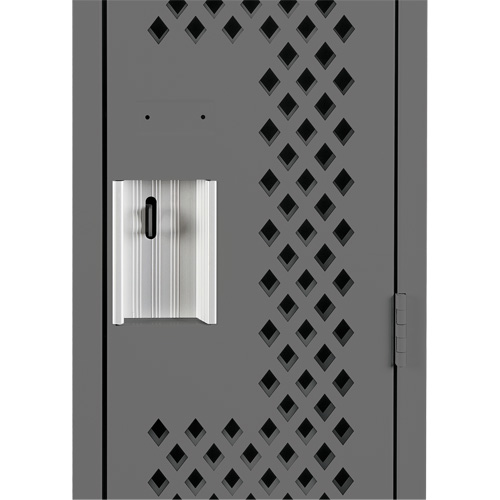 Clean Line Lockers, 12" x 12" x 72", Steel, Charcoal, Rivet (Assembled), Perforated Equipment World