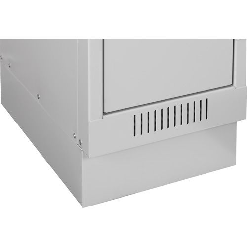 Clean Line Economy Lockers Recessed Base, 1 Banks, 4" H x 12" W x 18" D, Grey, Steel Equipment World