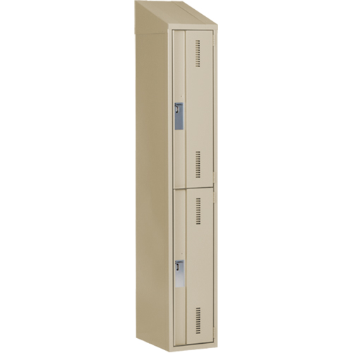 Concorde Heavy-Duty Lockers, 2 -tier, 12" x 18" x 78", Steel, Beige, Welded (Assembled) Equipment World