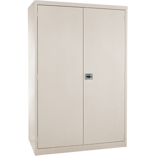 Deep Hi-Boy Storage Cabinet, Steel, 4 Shelves, 72" H x 36" W x 24" D, Beige Equipment World