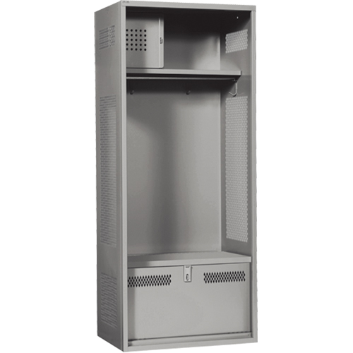 Gear Locker, Steel, 24" W x 24" D x 72" H, Grey Equipment World