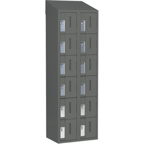 Casiers robustes Concorde, 6 niveaux, Bloc de 2, 24" x 18" x 78", Acier, Charbon, Soud&eacute; (assembl&eacute;) Equipment World