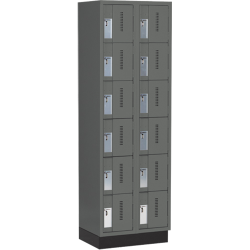 Casiers robustes Concorde, 6 niveaux, Bloc de 2, 24" x 18" x 76", Acier, Charbon, Soud&eacute; (assembl&eacute;) Equipment World