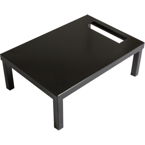 All-Welded Concorde Free Standing Locker Base, 2 Banks, 6" H x 24" W x 18" D, Black, Steel Equipment World