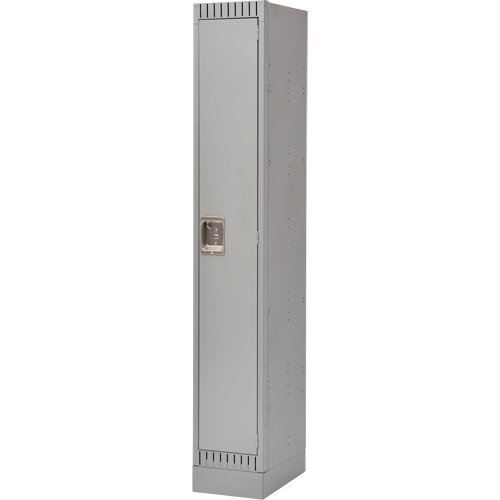 Assembled Lockers, 12" x 18" x 72", Steel, Grey, Rivet (Assembled) Equipment World