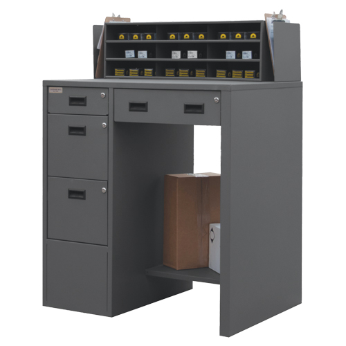 Shop Desk, 39" W x 29" D x 53" H, Grey Equipment World
