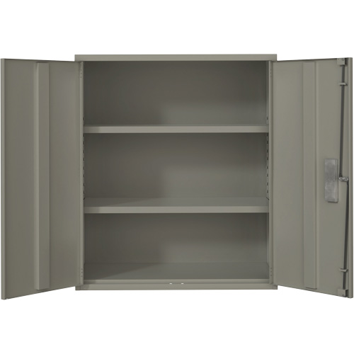 Lo-Boy Storage Cabinet, Steel, 2 Shelves, 40" H x 36" W x 18" D, Grey Equipment World