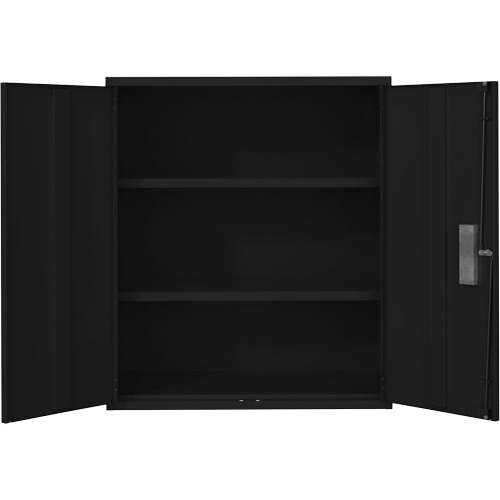 Lo-Boy Storage Cabinet, Steel, 2 Shelves, 42" H x 36" W x 18" D, Black Equipment World
