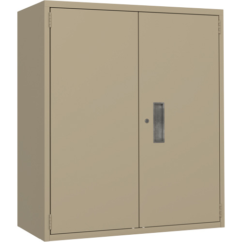 Lo-Boy Storage Cabinet, Steel, 2 Shelves, 40" H x 36" W x 18" D, Beige Equipment World