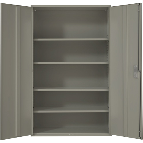 Armoire de rangement Hi-Boy tr&egrave;s large, Acier, 4 Tablettes, 72" h x 48" la x 24" P, Gris Equipment World