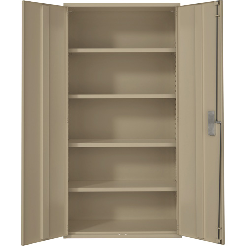 Armoire de rangement Hi-Boy, Acier, 4 Tablettes, 72" h x 36" la x 18" P, Beige Equipment World