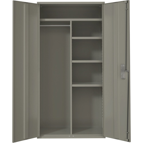 Armoire de rangements combin&eacute;s, Acier, 6 Tablettes, 72" h x 36" la x 18" P, Gris Equipment World