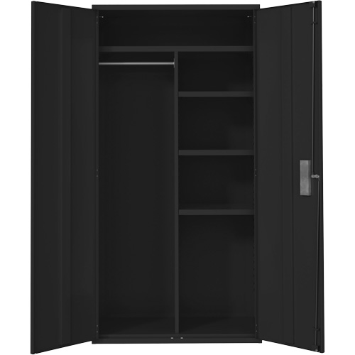 Armoire de rangements combin&eacute;s, Acier, 6 Tablettes, 72" h x 36" la x 18" P, Noir Equipment World