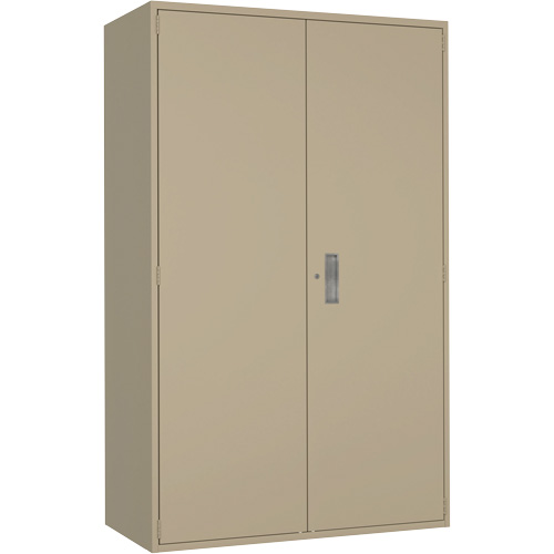 Armoire de rangement Hi-Boy tr&egrave;s large, Acier, 4 Tablettes, 72" h x 48" la x 24" P, Beige Equipment World