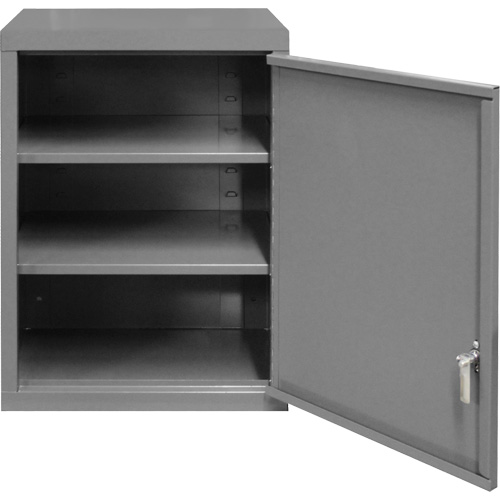 Armoire murale, 27" h x 13-11/16" la x 18" p, 2 tablettes, Acier, Gris Equipment World