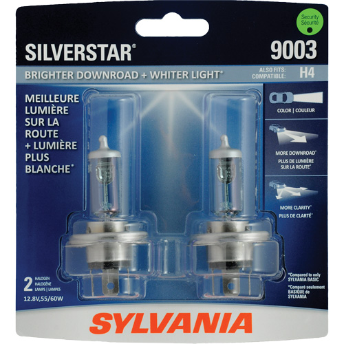9003 SilverStar&reg; Ultra Headlight Bulb, Halogen, 60 W, White Equipment World