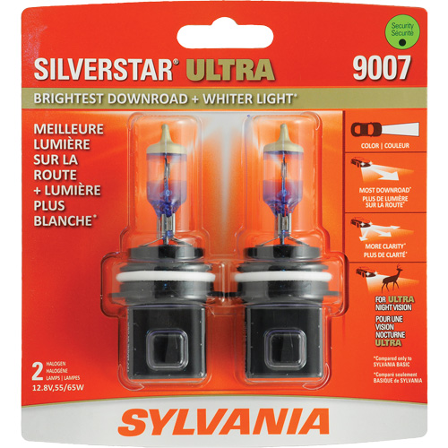 9007 SilverStar&reg; Ultra Headlight Bulb, Halogen, 55 W/65 W, White Equipment World
