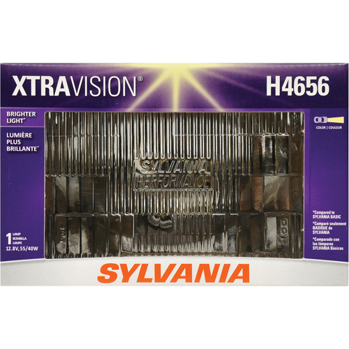 H4656 XtraVision&reg; Sealed Beam Headlight, Halogen, 35 W/55 W, Off White Equipment World