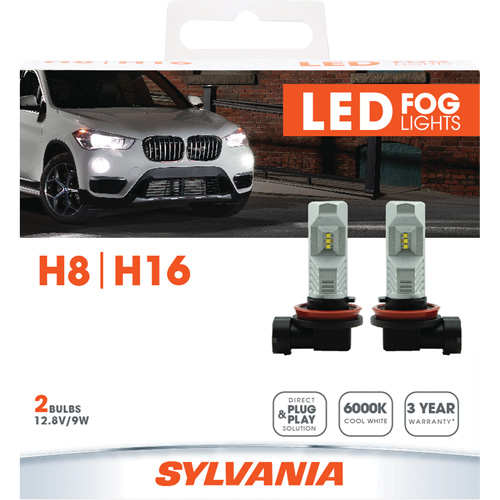 H8 Headlight Bulb, LED, 12.8 W/9 W, White Equipment World