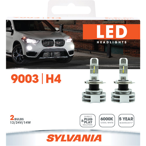 9003 Headlight Bulb, LED, 12 W/14 W/24 W, White Equipment World