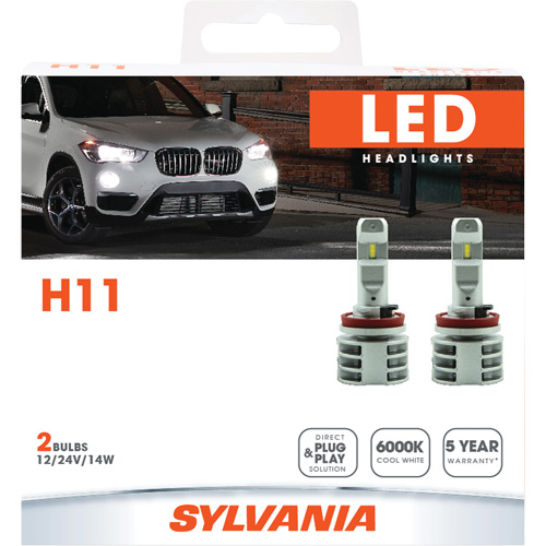 H11 Headlight Bulb, LED, 13.2 W/17 W, White Equipment World