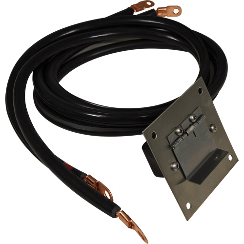 Plug-In Polarized Stainless Steel Socket Panel, 4 AWG, 5' Cable Equipment World