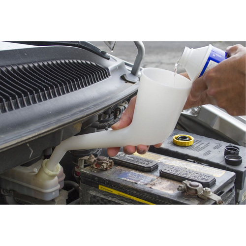 Translucent Right Angle Funnel, Plastic Equipment World